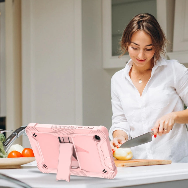 For TCL Tab 8 LE Shockproof Silicone Hybrid PC Tablet Case with Holder(Rose Gold) - Others by PMC TechLife | Online Shopping South Africa | PMC TechLife | Buy Now Pay Later Mobicred