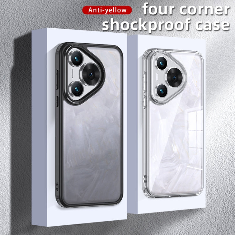 For Huawei Pura 70 Armor Clear TPU Hard PC Phone Case(Matte Black)