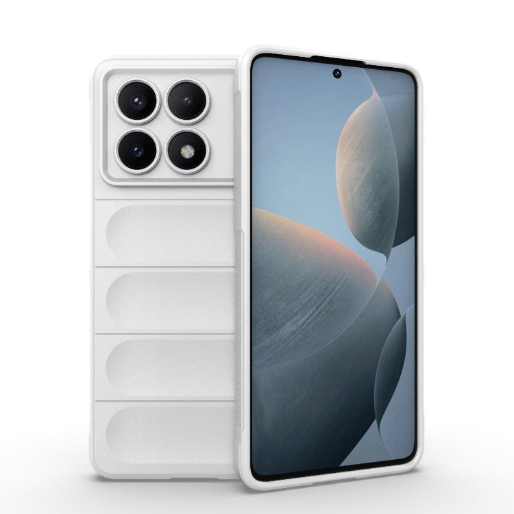 For Xiaomi Redmi K70E 5G Magic Shield TPU + Flannel Phone Case(White)