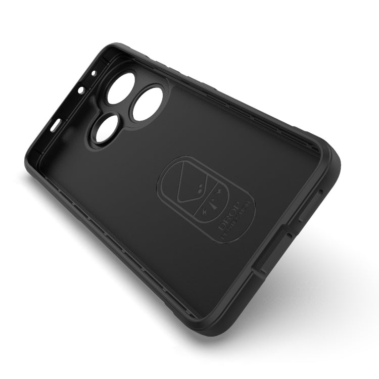 For Xiaomi Redmi Turbo 3 5G Magic Shield TPU + Flannel Phone Case(Wine Red)
