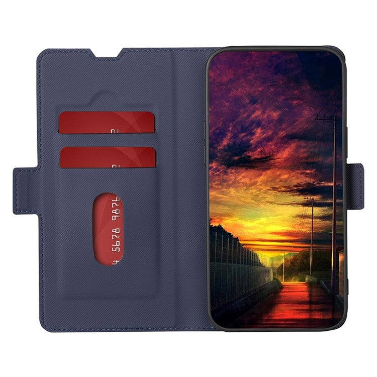 For Huawei Pura 70 Pro / 70 Pro+ 5G Twill Texture Side Button Leather Phone Case(Blue)