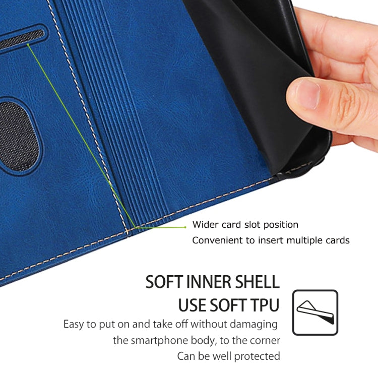 For Huawei Pura 70 Ultra 5G Skin Feel Magnetic Buckle Leather Phone Case(Blue)
