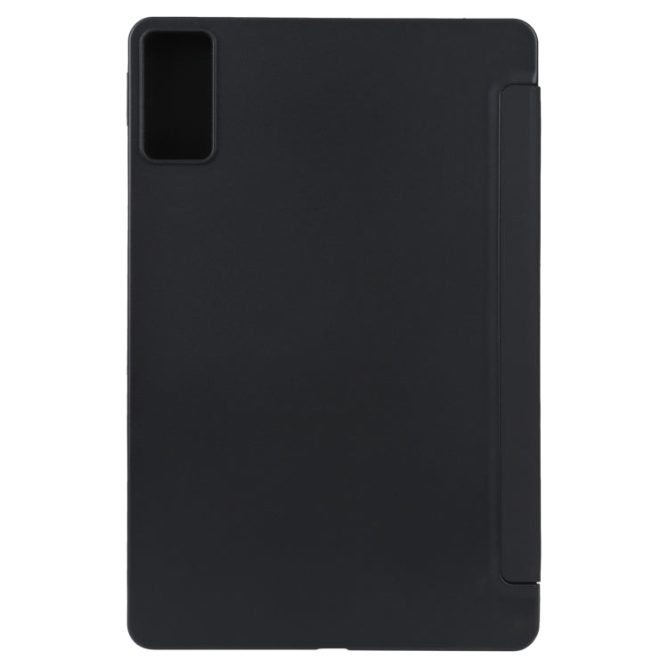 For Xiaomi Redmi Pad SE 2023 Three-fold Holder Flip Tablet Leather Case(Black) - More Tablet Cases by PMC Jewellery | Online Shopping South Africa | PMC Jewellery | Buy Now Pay Later Mobicred
