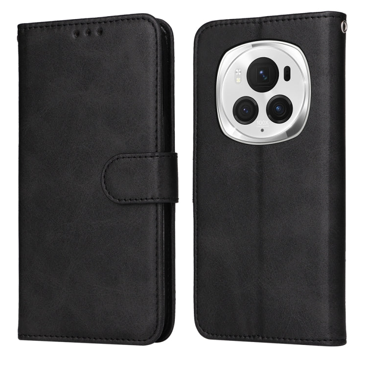 For Honor Magic6 Pro Classic Calf Texture Flip Leather Phone Case(Black)