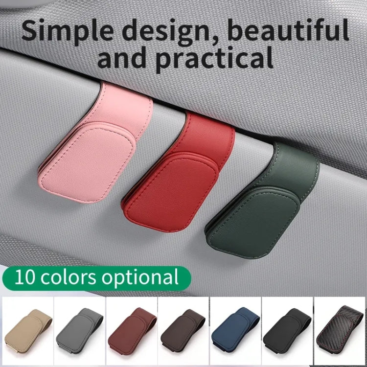 Car Sun Visor Glasses Holder Multifunctional Card Clip Storage Rack(Wine Red) - Sunglasses & Glasses Clips by PMC TechLife | Online Shopping South Africa | PMC TechLife | Buy Now Pay Later Mobicred