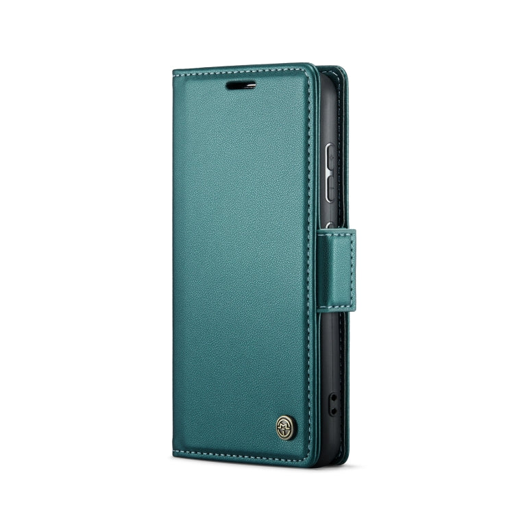 For Samsung Galaxy S23 5G CaseMe 023 Butterfly Buckle Litchi Texture RFID Anti-theft Leather Phone Case(Pearly Blue)