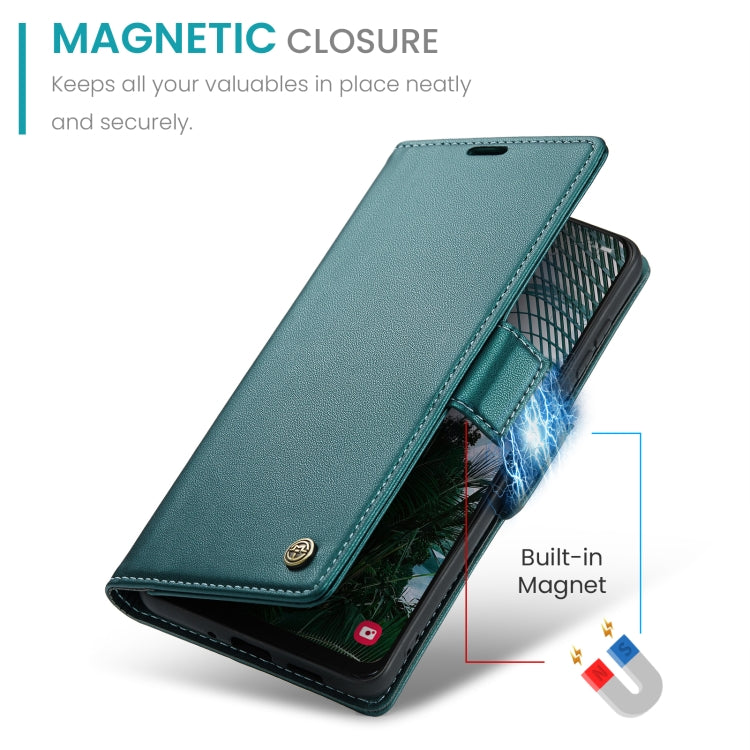 For Samsung Galaxy A30s / A50s / A50 CaseMe 023 Butterfly Buckle Litchi Texture RFID Anti-theft Leather Phone Case(Pearly Blue)
