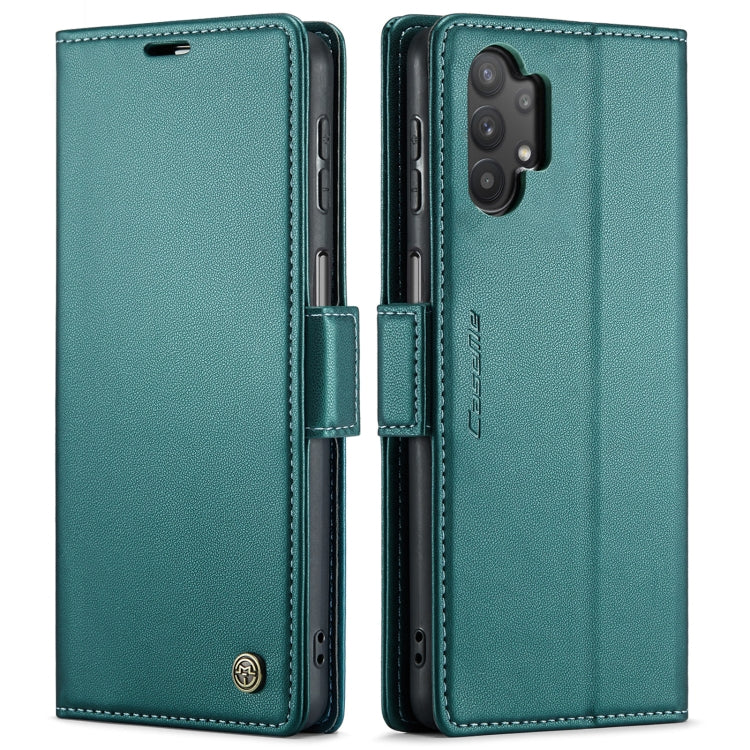 For Samsung Galaxy A32 5G / M32 5G CaseMe 023 Butterfly Buckle Litchi Texture RFID Anti-theft Leather Phone Case(Pearly Blue)
