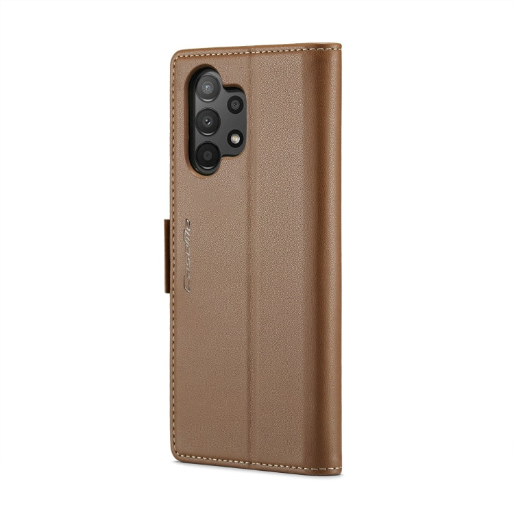 For Samsung Galaxy A13 4G/5G/A04s/A04/M13 5G CaseMe 023 Butterfly Buckle Litchi Texture RFID Anti-theft Leather Phone Case(Brown)