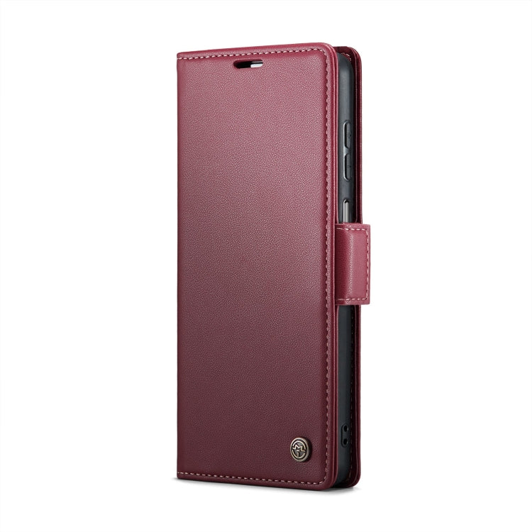 For Samsung Galaxy A13 4G/5G/A04s/A04/M13 5G CaseMe 023 Butterfly Buckle Litchi Texture RFID Anti-theft Leather Phone Case(Wine Red)