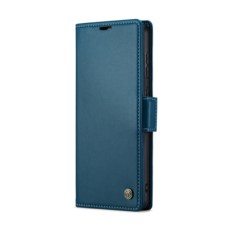 For Samsung Galaxy A70/A70s CaseMe 023 Butterfly Buckle Litchi Texture RFID Anti-theft Leather Phone Case(Blue)