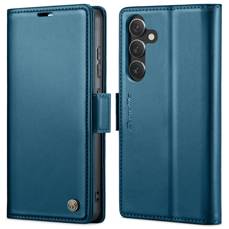 For Samsung Galaxy A55 CaseMe 023 Butterfly Buckle Litchi Texture RFID Anti-theft Leather Phone Case(Blue)