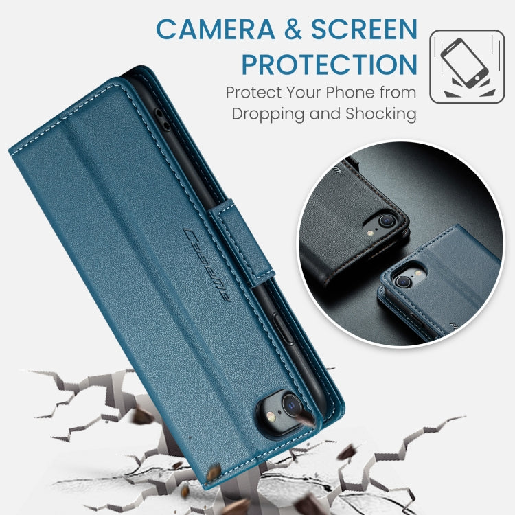 For iPhone SE 2022/SE 2020/6/7/8 CaseMe 023 Butterfly Buckle Litchi Texture RFID Anti-theft Leather Phone Case(Blue) - More iPhone Cases by CaseMe | Online Shopping South Africa | PMC TechLife | Buy Now Pay Later Mobicred