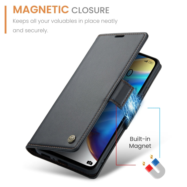 For Xiaomi Mi 10T 5G/10T Pro 5G CaseMe 023 Butterfly Buckle Litchi Texture RFID Anti-theft Leather Phone Case(Black)