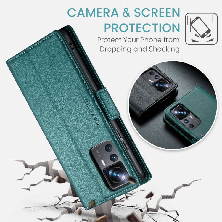 For Xiaomi 12T /12T Pro/Redmi K50 Ultra CaseMe 023 Butterfly Buckle Litchi Texture RFID Anti-theft Leather Phone Case(Pearly Blue) - Xiaomi Cases by CaseMe | Online Shopping South Africa | PMC Jewellery | Buy Now Pay Later Mobicred