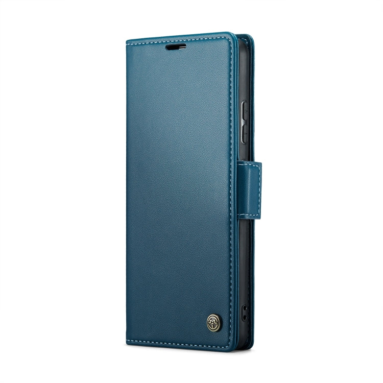 For Xiaomi Redmi Note 13 Pro+ 5G CaseMe 023 Butterfly Buckle Litchi Texture RFID Anti-theft Leather Phone Case(Blue)