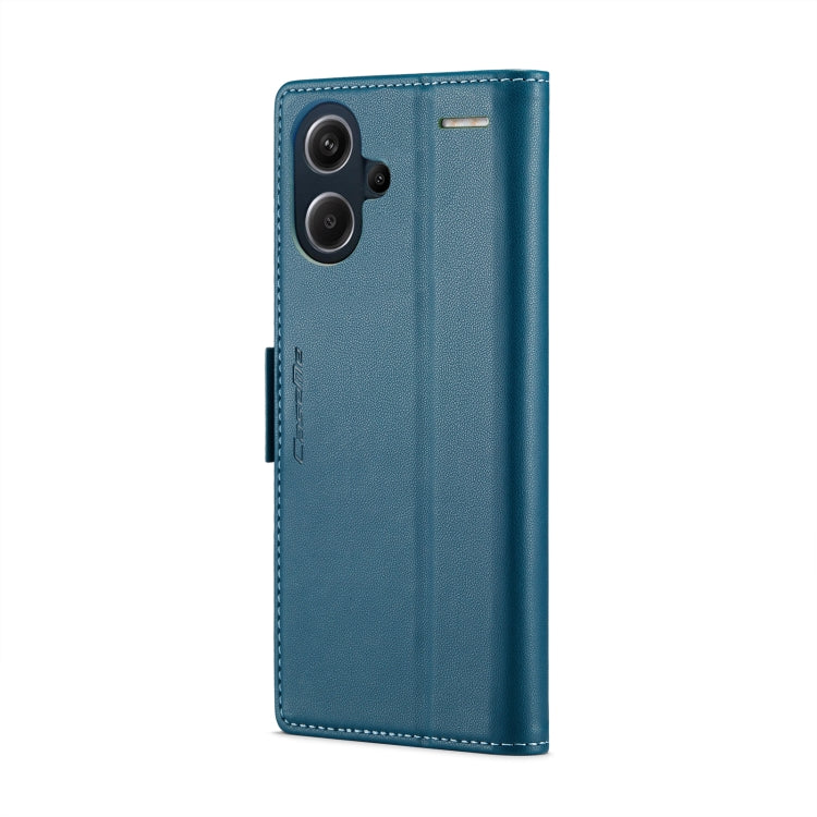 For Xiaomi Redmi Note 13 Pro+ 5G CaseMe 023 Butterfly Buckle Litchi Texture RFID Anti-theft Leather Phone Case(Blue)