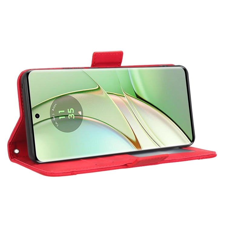 For Motorola Edge 40 Skin Feel Calf Texture Card Slots Leather Phone Case(Red) - Motorola Cases by PMC TechLife | Online Shopping South Africa | PMC TechLife | Buy Now Pay Later Mobicred
