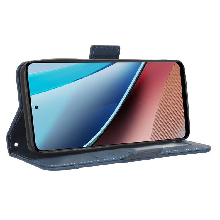 For Motorola Moto G Stylus 4G 2023 Skin Feel Calf Texture Card Slots Leather Phone Case(Blue) - Motorola Cases by PMC TechLife | Online Shopping South Africa | PMC TechLife | Buy Now Pay Later Mobicred