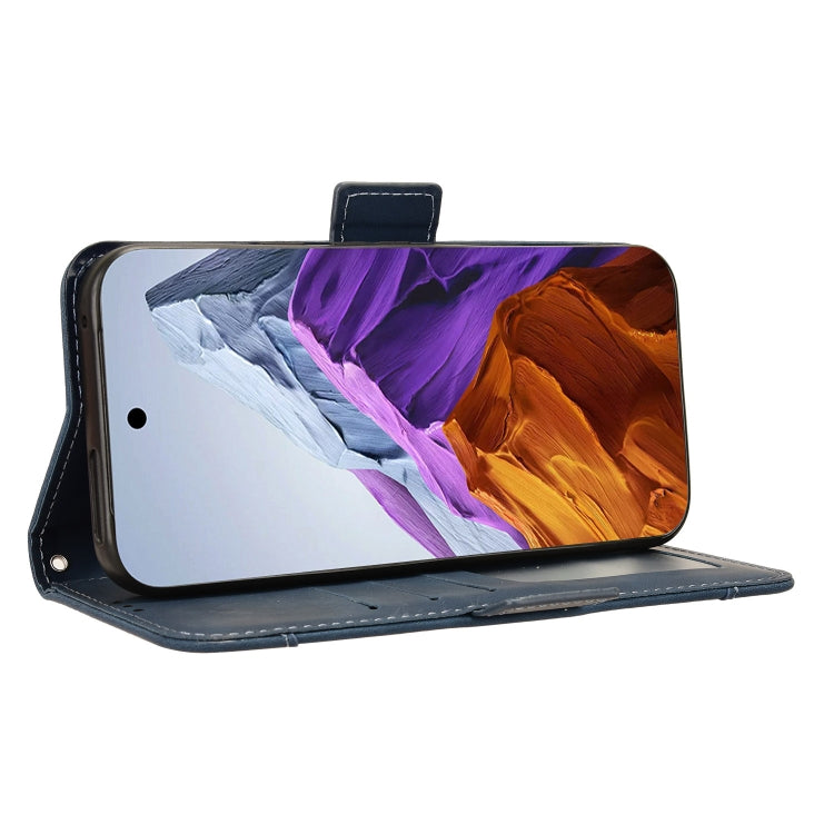 For Google Pixel 9 Pro Skin Feel Calf Texture Card Slots Leather Phone Case(Blue) - Google Cases by PMC TechLife | Online Shopping South Africa | PMC TechLife | Buy Now Pay Later Mobicred