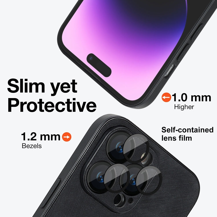 For iPhone 11 Pro Skin Feel Leather MagSafe Magnetic Phone Case(Black)