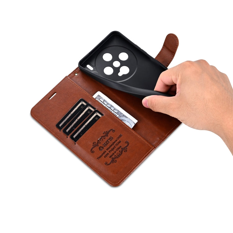 For vivo X200 Pro mini AZNS Sheepskin Texture Flip Leather Phone Case(Brown)