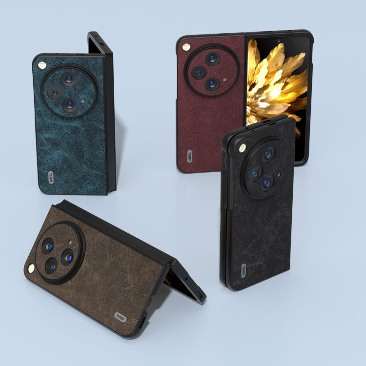 For OPPO Find N3 / OnePlus Open ABEEL Dream Litchi Texture PU Phone Case(Khaki) - Find N3 Cases by PMC TechLife | Online Shopping South Africa | PMC TechLife | Buy Now Pay Later Mobicred