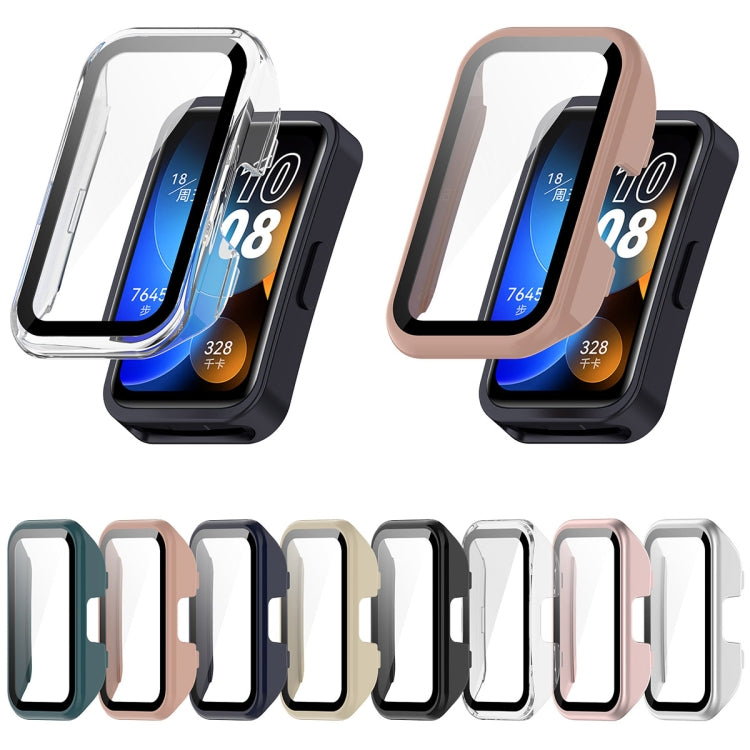 For Huawei Band 10 / 9 / 8 PC + Tempered Film Integrated Protective Watch Case(Pink)