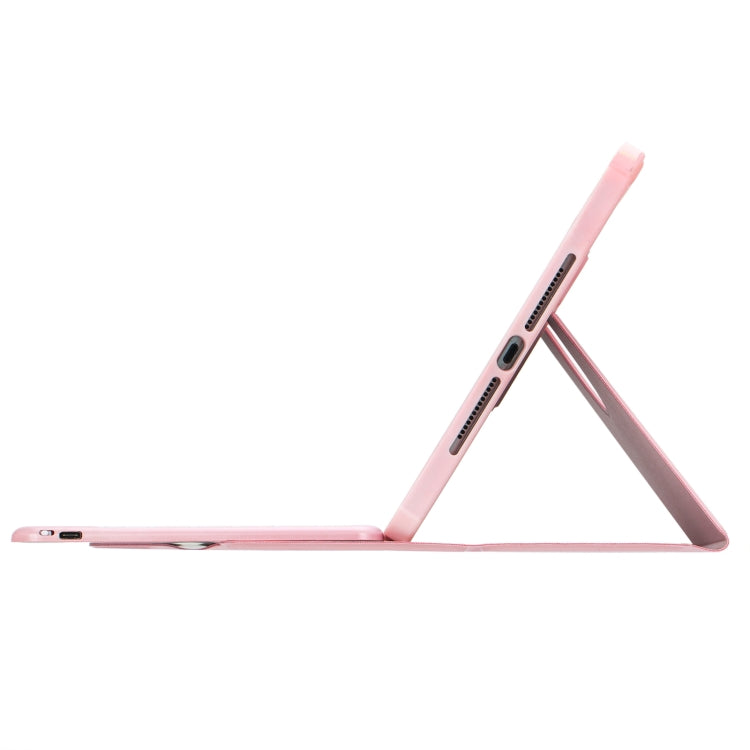 For iPad 10th Gen 10.9 2022 F10BS 360 Rotation Acrylic Transparent Bluetooth Keyboard Leather Case With Backlight(Pink) - Universal by PMC TechLife | Online Shopping South Africa | PMC TechLife