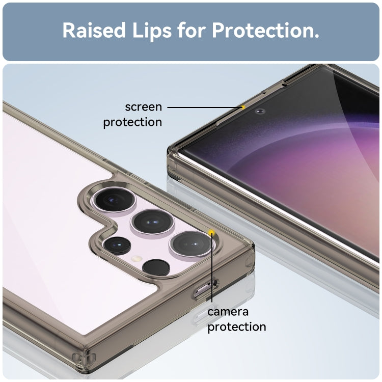 For Samsung Galaxy S24 Ultra 5G Colorful Series Acrylic + TPU Phone Case(Transparent Grey)