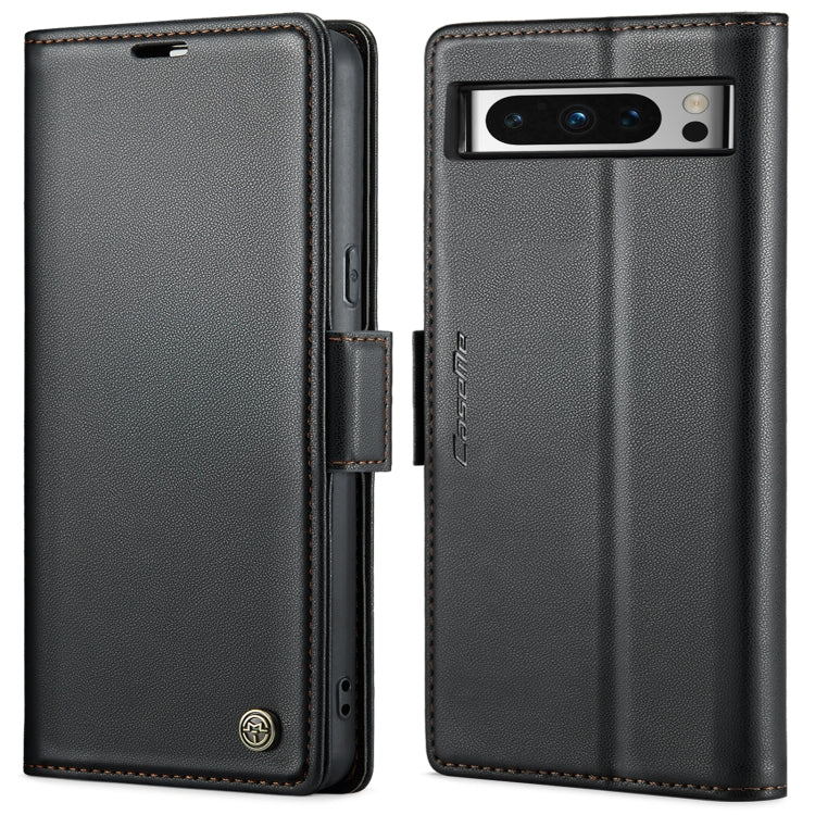 For Google Pixel 8 Pro CaseMe 023 Butterfly Buckle Litchi Texture RFID Anti-theft Leather Phone Case(Black)
