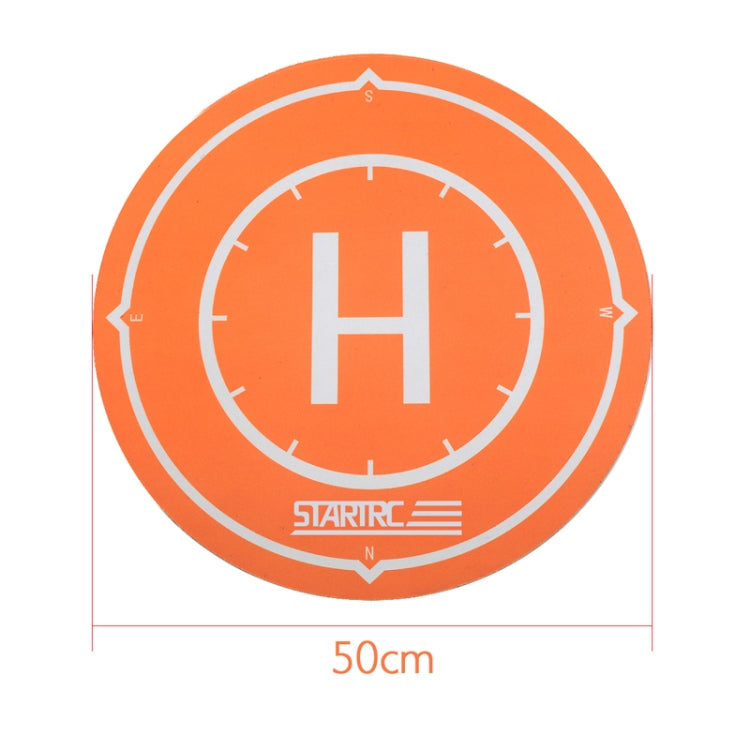 For DJI Mavic Mini / Air 2 / / Air 2S STARTRC RC Drone Quadcopter Portable Parking Apron Fast-fold Landing Parking Pad, Diameter: 50cm(Orange)