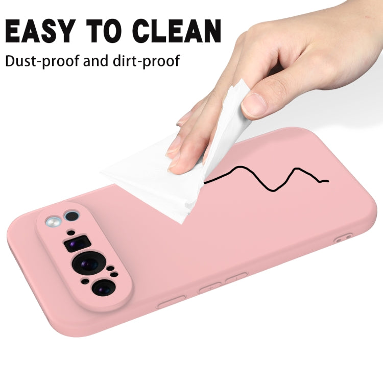For Google Pixel 9 Pro Pure Color Liquid Silicone Shockproof Phone Case(Pink) - Google Cases by PMC TechLife | Online Shopping South Africa | PMC TechLife | Buy Now Pay Later Mobicred