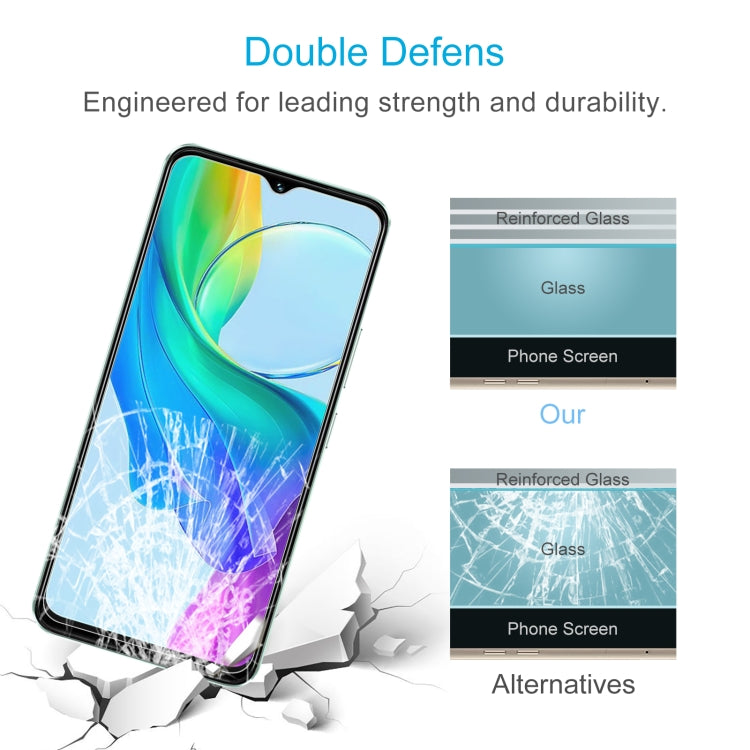 For vivo Y18e / Y18 / Y28 4G 50pcs 0.26mm 9H 2.5D Tempered Glass Film