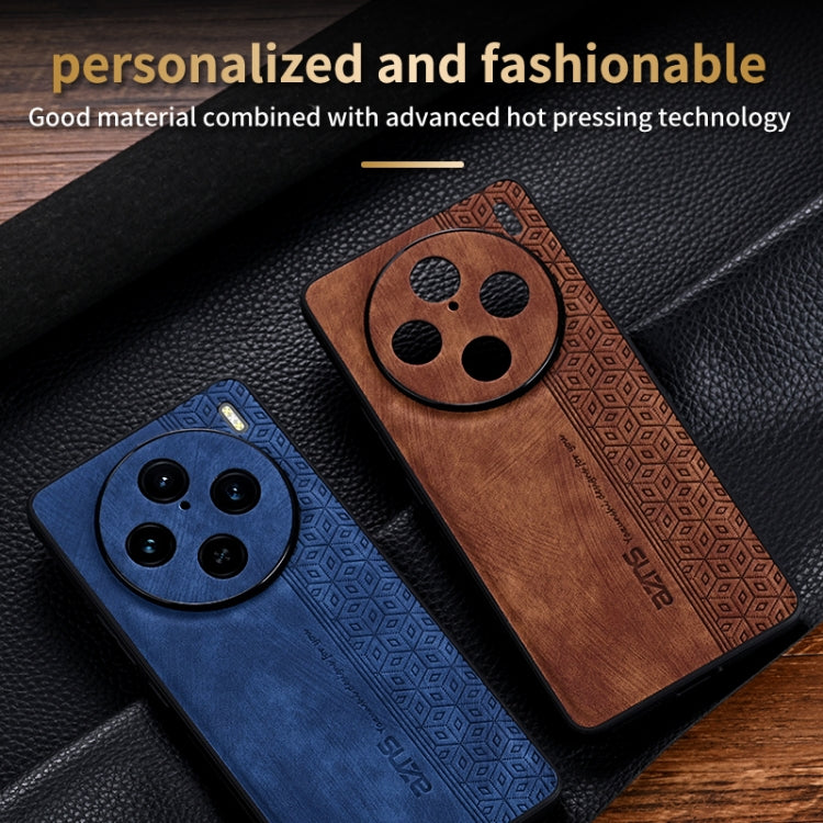 For vivo X100 Pro AZNS 3D Embossed Skin Feel Phone Case(Dark Green)