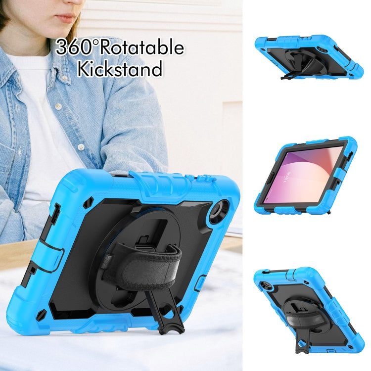 For Lenovo Tab M8 4th Gen Silicone Hybrid PC Tablet Case with Shoulder Strap(Light Blue) - Lenovo by PMC Jewellery | Online Shopping South Africa | PMC Jewellery | Buy Now Pay Later Mobicred