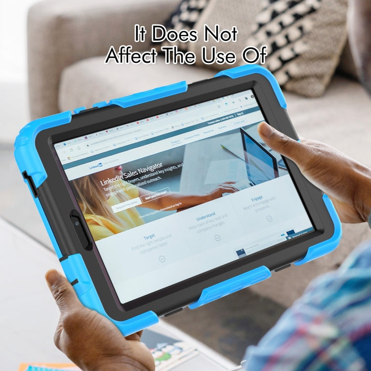 For Lenovo Tab M8 4th Gen Silicone Hybrid PC Tablet Case with Shoulder Strap(Light Blue) - Lenovo by PMC Jewellery | Online Shopping South Africa | PMC Jewellery | Buy Now Pay Later Mobicred