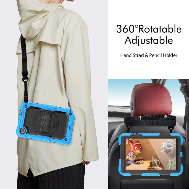 For Lenovo Tab M8 4th Gen Silicone Hybrid PC Tablet Case with Shoulder Strap(Light Blue) - Lenovo by PMC Jewellery | Online Shopping South Africa | PMC Jewellery | Buy Now Pay Later Mobicred