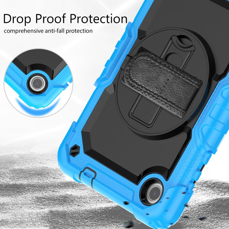 For Lenovo Tab M8 4th Gen Silicone Hybrid PC Tablet Case with Shoulder Strap(Light Blue) - Lenovo by PMC Jewellery | Online Shopping South Africa | PMC Jewellery | Buy Now Pay Later Mobicred