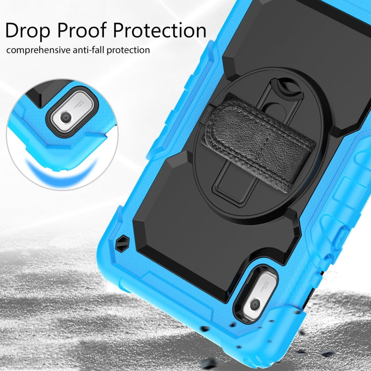 For Lenovo Tab M9 Silicone Hybrid PC Tablet Case with Shoulder Strap(Light Blue) - Lenovo by PMC TechLife | Online Shopping South Africa | PMC TechLife | Buy Now Pay Later Mobicred