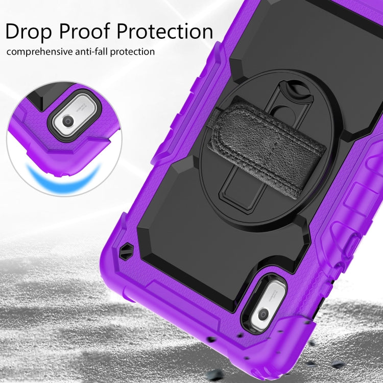 For Lenovo Tab M9 Silicone Hybrid PC Tablet Case with Shoulder Strap(Purple) - Lenovo by PMC TechLife | Online Shopping South Africa | PMC TechLife | Buy Now Pay Later Mobicred