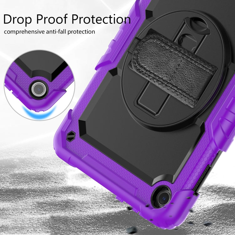 For Lenovo Tab M10 10.1 Gen 3rd Silicone Hybrid PC Tablet Case with Shoulder Strap(Purple) - Lenovo by PMC TechLife | Online Shopping South Africa | PMC TechLife | Buy Now Pay Later Mobicred