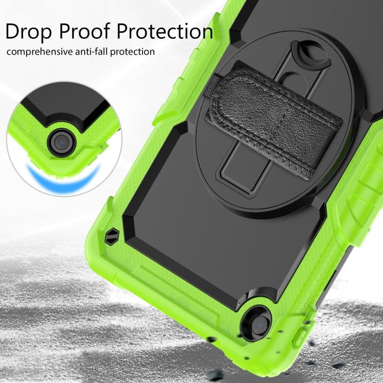 For Lenovo Tab M10 Plus 10.6 Gen 3rd Silicone Hybrid PC Tablet Case with Shoulder Strap(Yellow Green) - Lenovo by PMC TechLife | Online Shopping South Africa | PMC TechLife | Buy Now Pay Later Mobicred