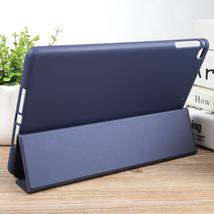 For iPad 9.7 2018 & 2017 / Air / Air2 GEBEI 3-folding Holder Shockproof Flip Leather Tablet Case(Dark Blue) - free shipping - PMc TechLife - Order now!