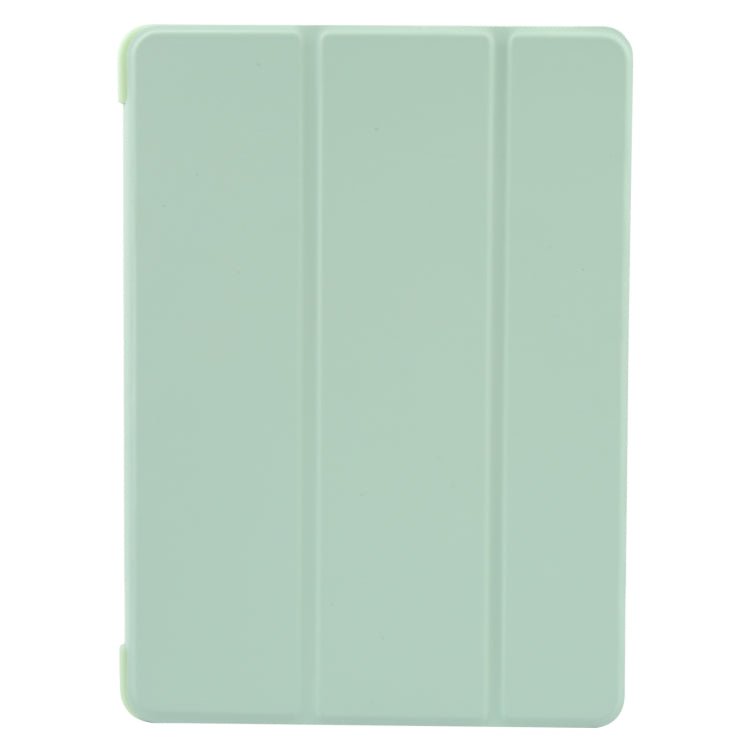 For iPad 9.7 2018 & 2017 / Air / Air2 GEBEI 3-folding Holder Shockproof Flip Leather Tablet Case(Green)