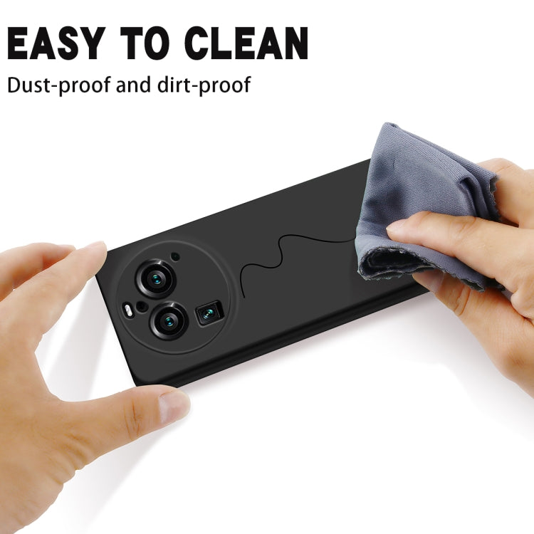 For OPPO Find X6 Pro Pure Color Liquid Silicone Shockproof Phone Case(Black) - OPPO Cases by PMC TechLife | Online Shopping South Africa | PMC TechLife | Buy Now Pay Later Mobicred