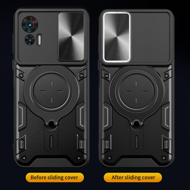 For Motorola Edge 30 Neo CD Texture Sliding Camshield Magnetic Holder Phone Case(Pink) - free shipping - PMC TechLife - Order now!