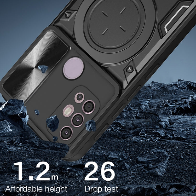 For Motorola Moto G30 / G20 / G10 CD Texture Sliding Camshield Magnetic Holder Phone Case(Blue) - free shipping - PMC TechLife - Order now!