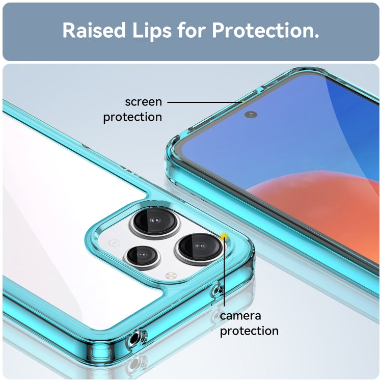 For Xiaomi Redmi 12R Colorful Series Acrylic Hybrid TPU Phone Case(Transparent Blue)