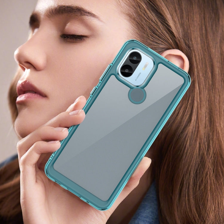 For Xiaomi Poco C50 Colorful Series Acrylic Hybrid TPU Phone Case(Transparent Blue)